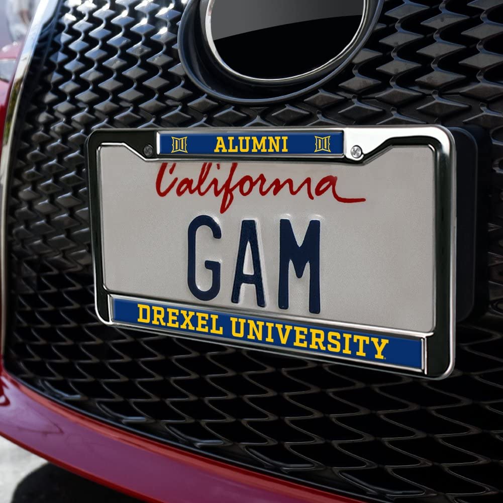 Drexel University Alumni Logo Full Size Standard License Plate Metal Frame