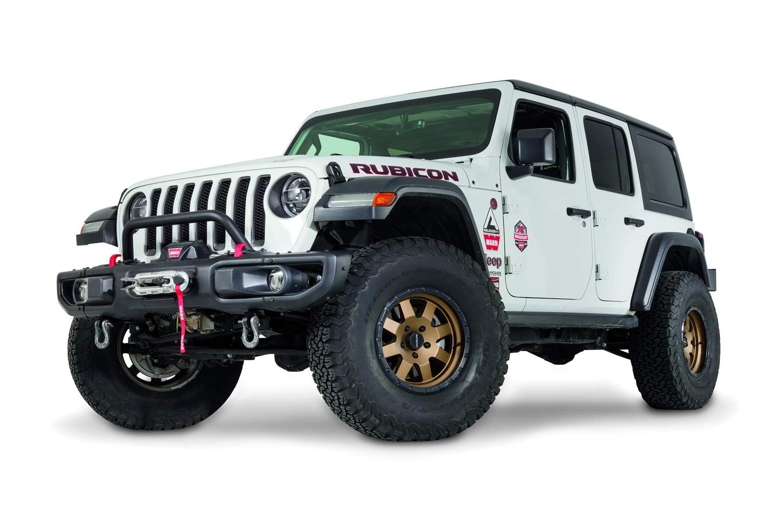 WARN Jeep JL OE Rubicon Front Bumper Grille Guard Tube - Low-Height, Plastic Construction, Model 102355