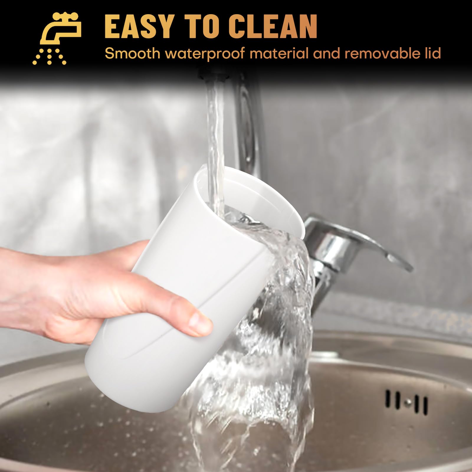 Sglrt Car Trash Can Bin With Lid - Car Garbage Can Cup Holder - White Mini Leakproof Vehicle Trash Garbage Can Bin With 20Pcs Tr
