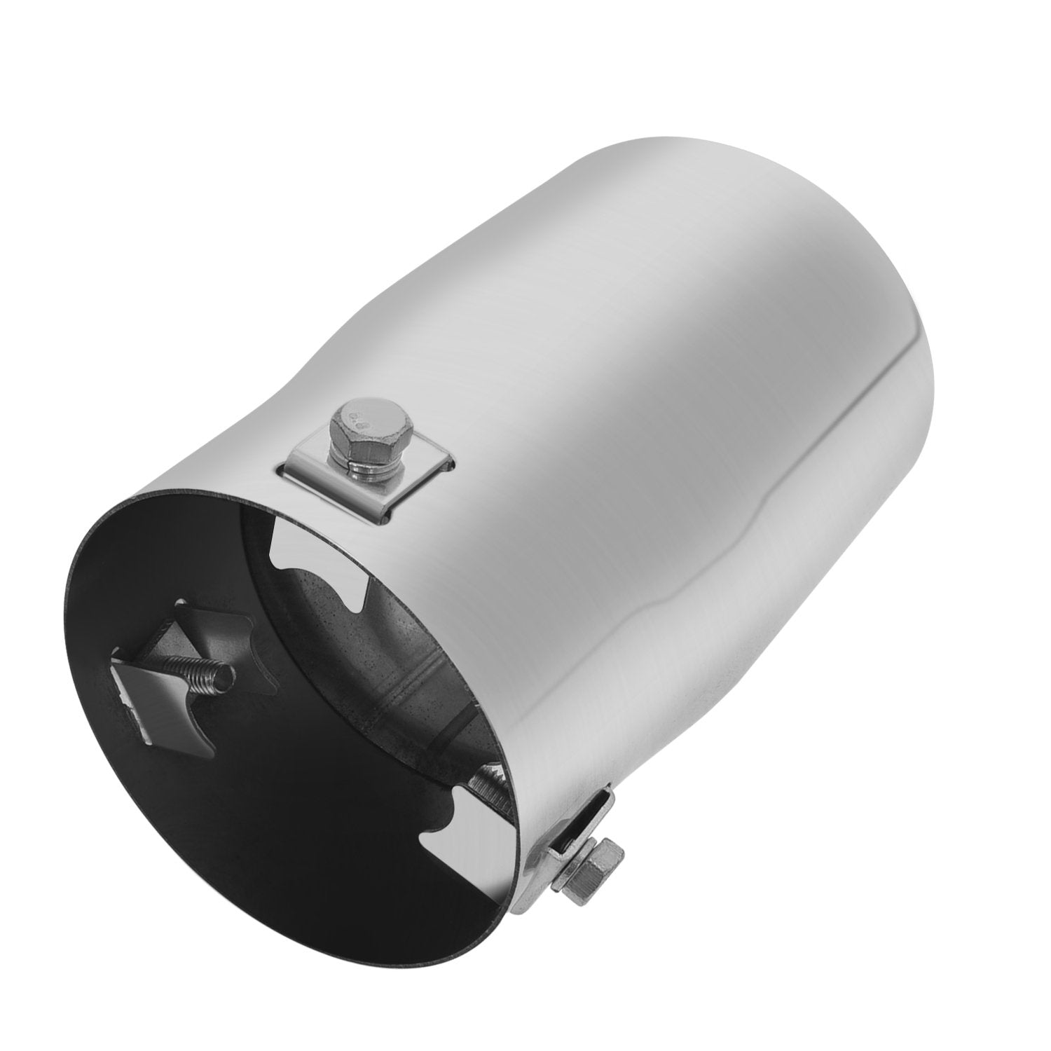 TriTrust Exhaust Tip, 2-2.75 inch inlet adjustable, Fit 2''/2.25''/2.5''/2.75'' Outer diameter Tailpipe, 3.5''Outlet 6''Long Muf