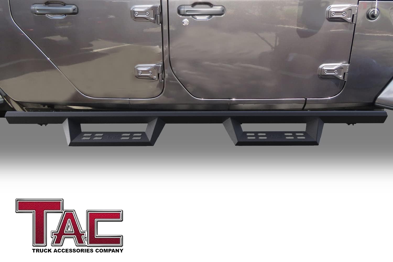 Tac Sniper Running Boards Compatible With 2020-2024 Jeep Gladiator Jt Truck Pickup 4' Drop Fine Texture Black Side Steps Nerf Bars Rock Slider Armor Off-Road Accessories (2Pcs)
