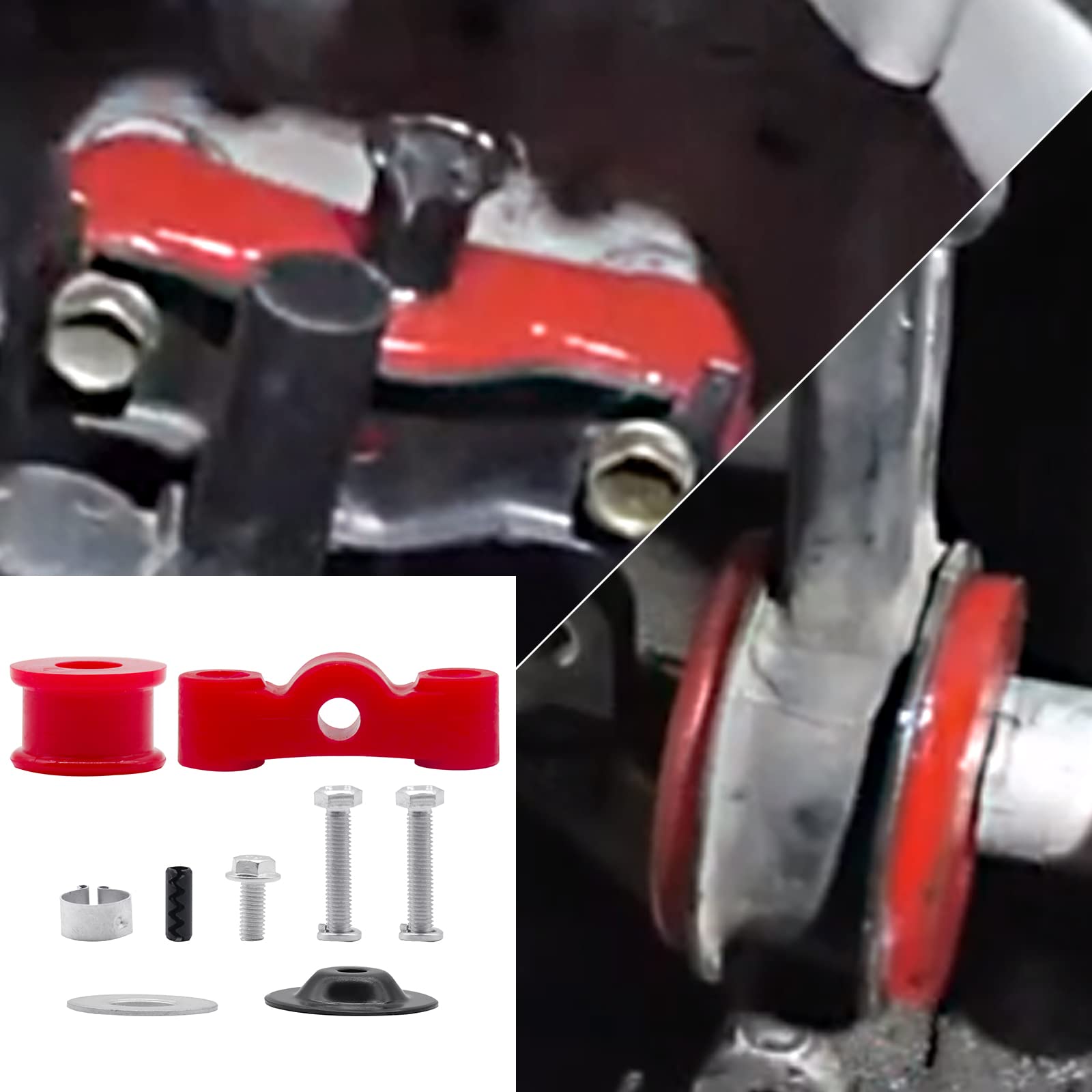 Vanshly Red Energy Suspension Bushing & Shift Linkage Pin Clip Kit for Honda B Series, Civic CRX, Acura Integra
