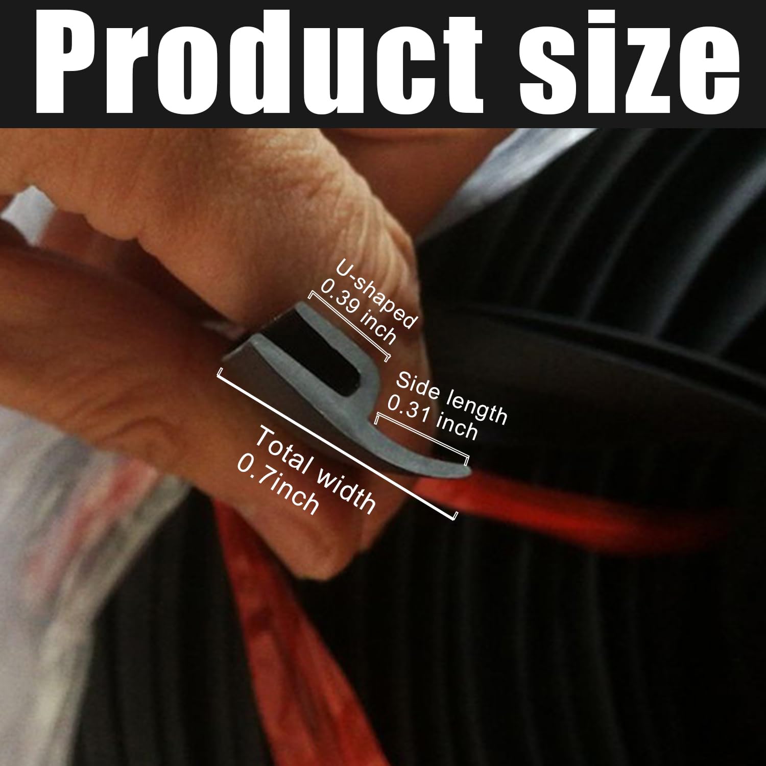 Pincuttee 1.7M/ 5.6FT Car Seal Strip for Front Windshield,Rubber Seal Strip for Front Windshield,Black Rubber Seal Car Windshiel