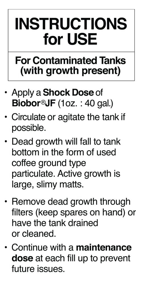 BIOBOR JF Diesel Fuel Additive - 32 oz. Biocide Supplement, Prevents Corrosion, Increases Lubricity, Clear, Model BB32EZ01US