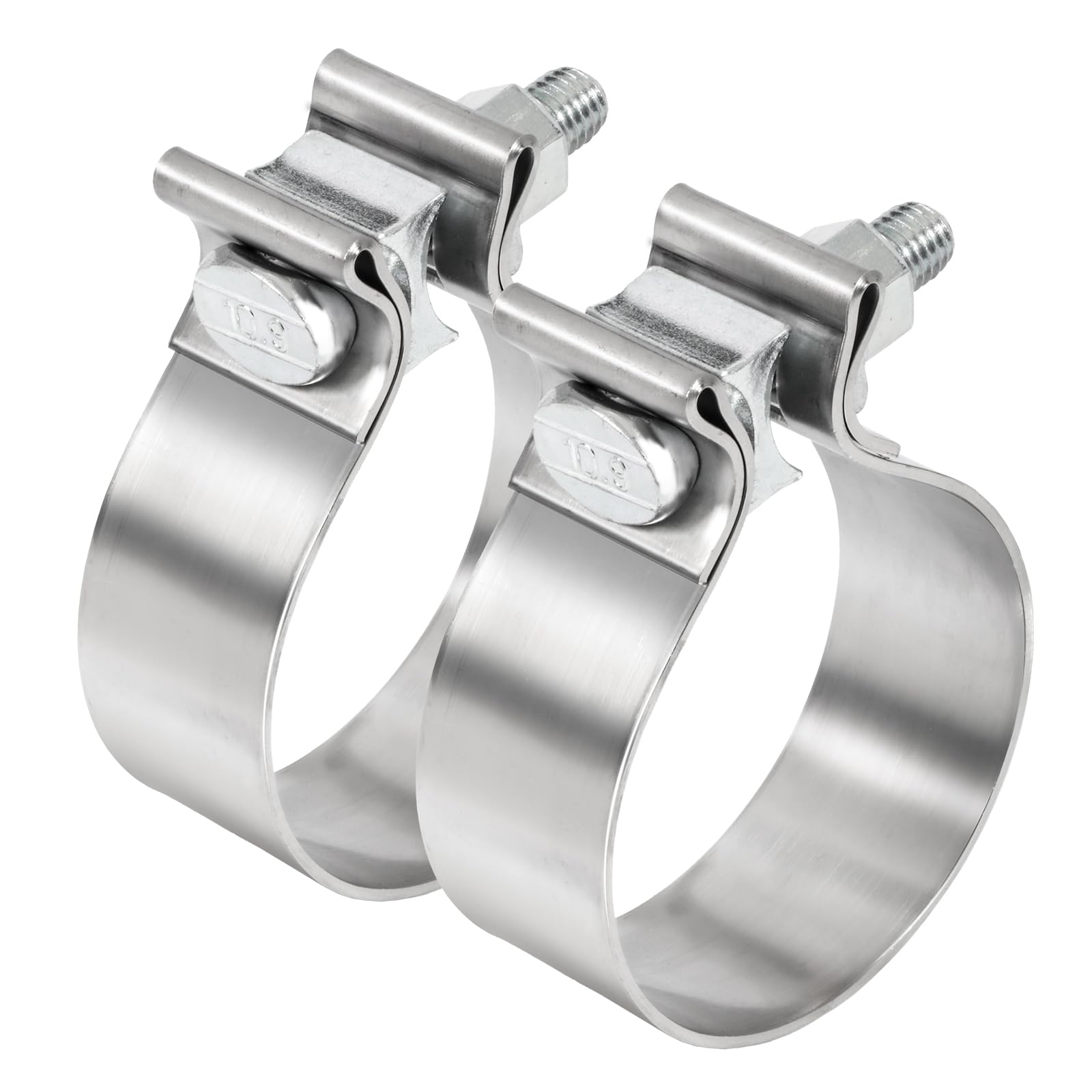 Tirol 3 Exhaust Clamp 3 Inch Exhaust Clamp Stainless Steel Narrow Band Muffler Clamp For 3' Od Exhaust Pipe, Muffler Pipe 2Pcs