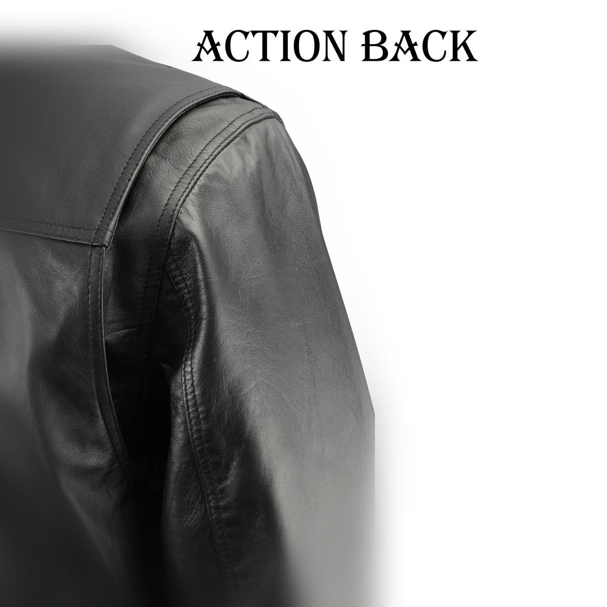 Milwaukee Leather LKM1601 Men's Black Lightweight Snap Front Casual Biker Leather Shirt - 2X-Large