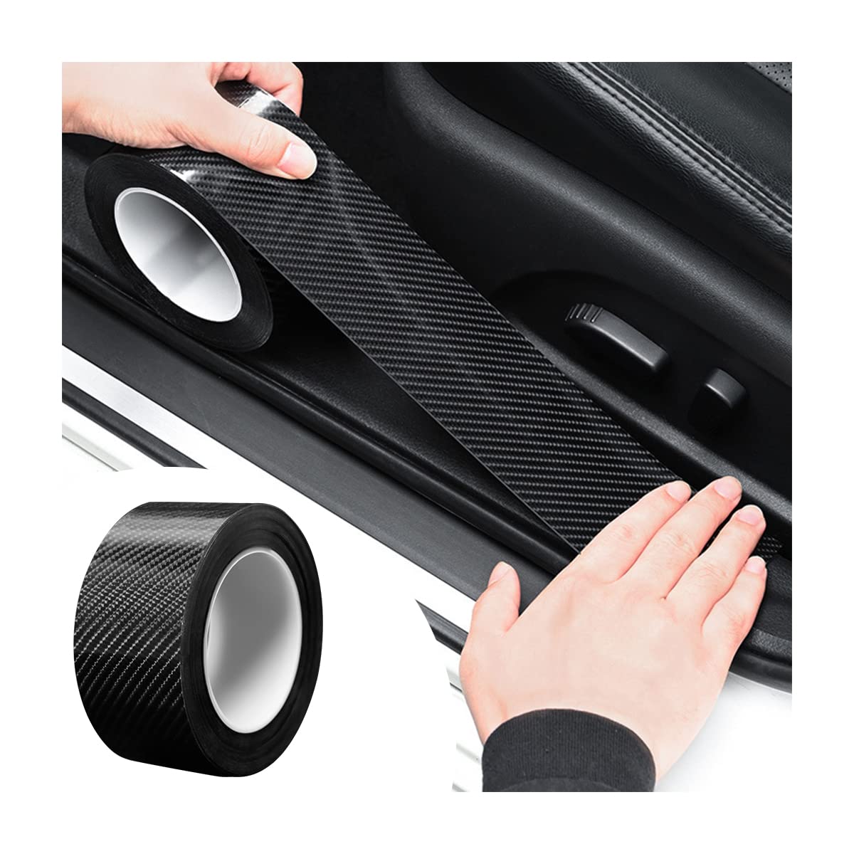 Car Door Edge Entry Guards, 5D Carbon Fiber Anti-Collision Waterproof Protector Tape, Scratch Cover Strip Sticker For Car Door S