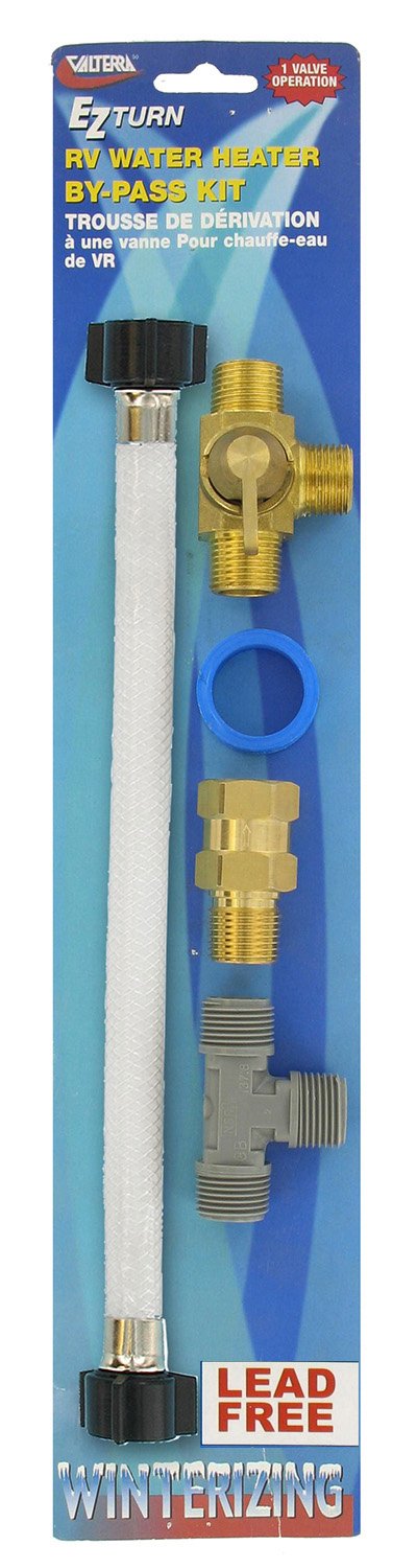 Valterra P23505LFVP EZ Turn RV Water Heater byPass Kit  Fits 10 Gallon Water Heater
