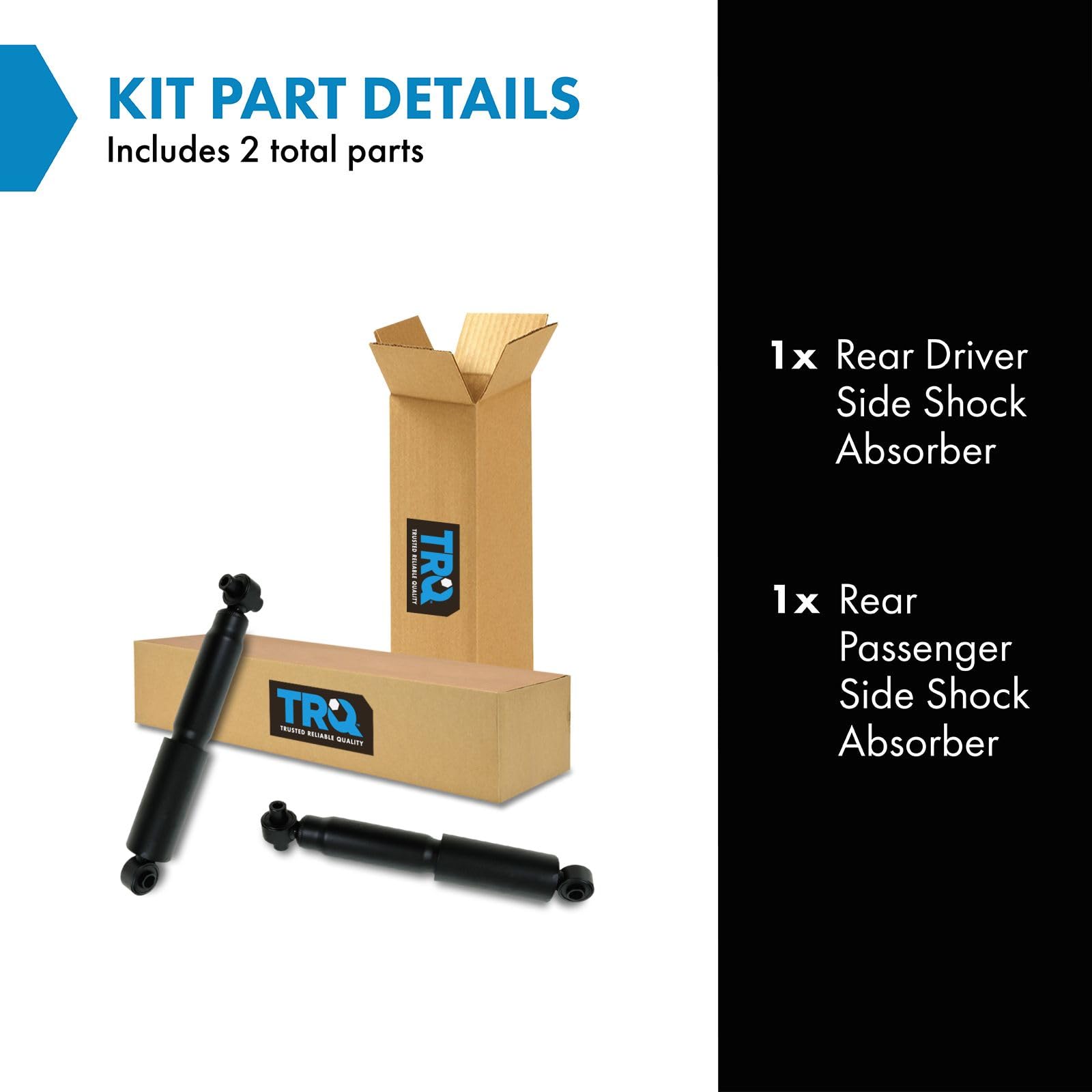 Trq Rear Shock Absorber Set Compatible With 2000-2006 Mazda Mpv