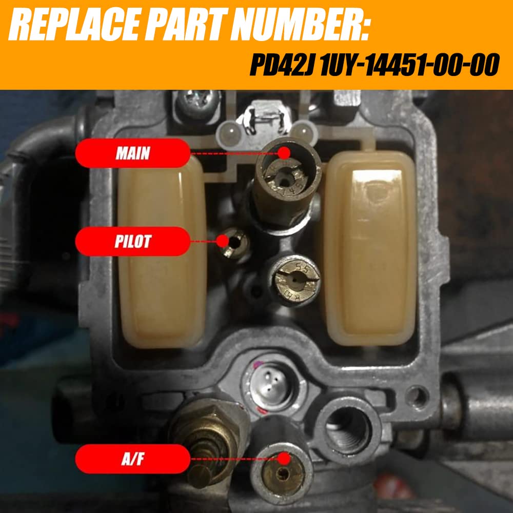 RANSOTO YFM660 Carburetor with Oil Filter & Spark Plug, Compatible with 2002-2008 Yamaha Grizzly 660 4-Stroke Engine, Replace PD42J