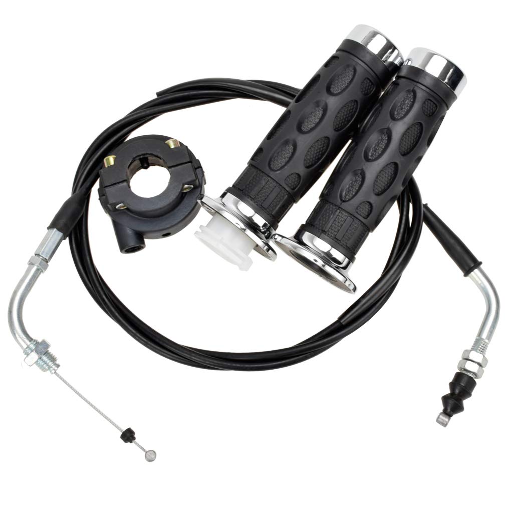 Hiaors Throttle Twist Grip Set 78 Scooter Throttle Cable For Gy6 50Cc, 80Cc, 125Cc, 150Cc Qmb139 157Qmj Jonway Roketa Nst Taotao Vip Future Champion Wildfire Chinese Scooter Moped Parts