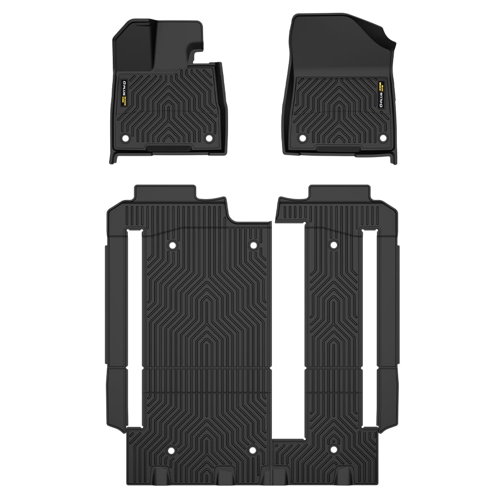 G-PLUS Floor Mats Compatible with Toyota Sienna 2021-2025 (Only for 8 Seat),1st & 2nd & 3rd Row, All Weather Protection TPE Floo