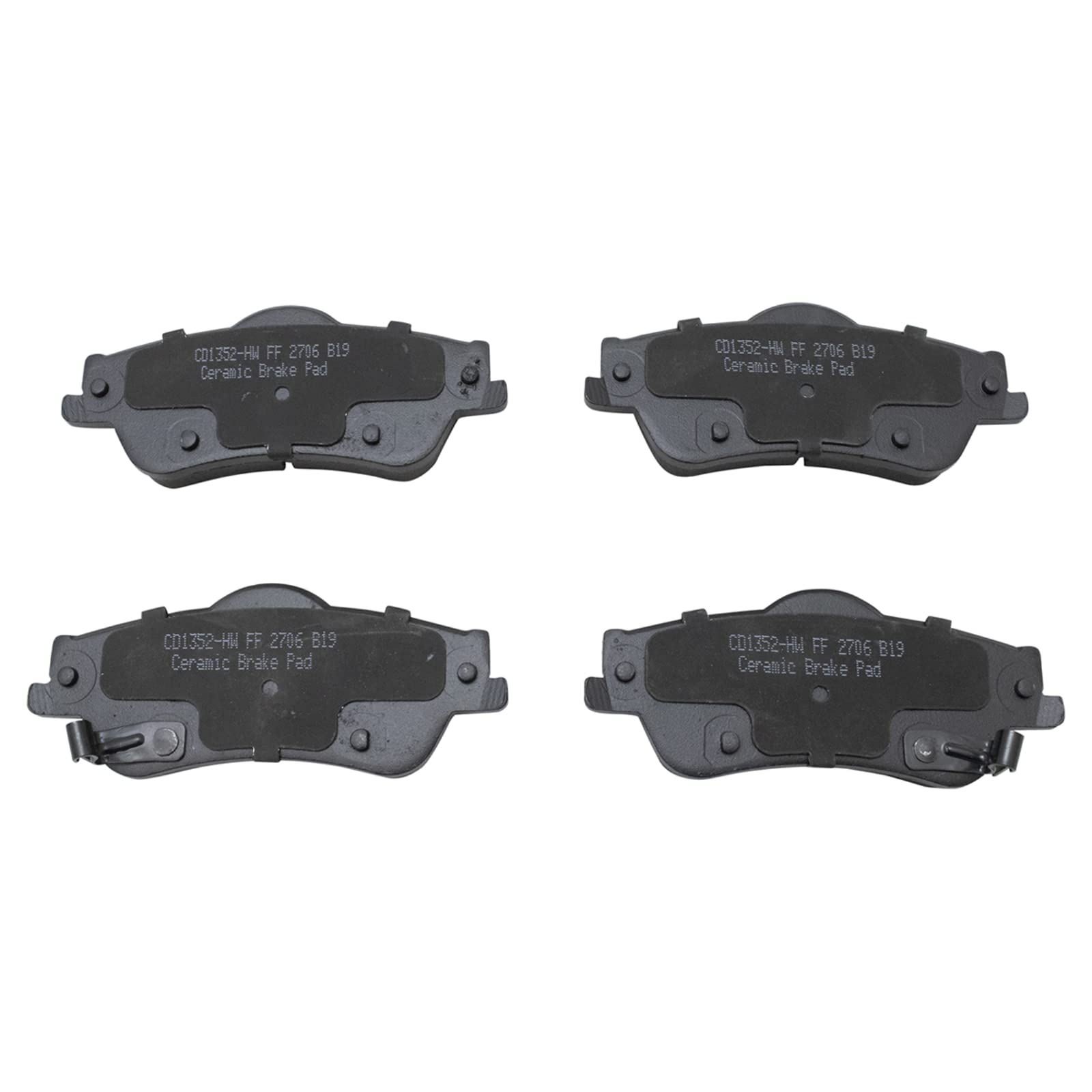 TRQ Rear Brake Pads Ceramic Compatible with 2011-2017 Chevrolet Caprice 2014 SS 2008-2009 Pontiac G8