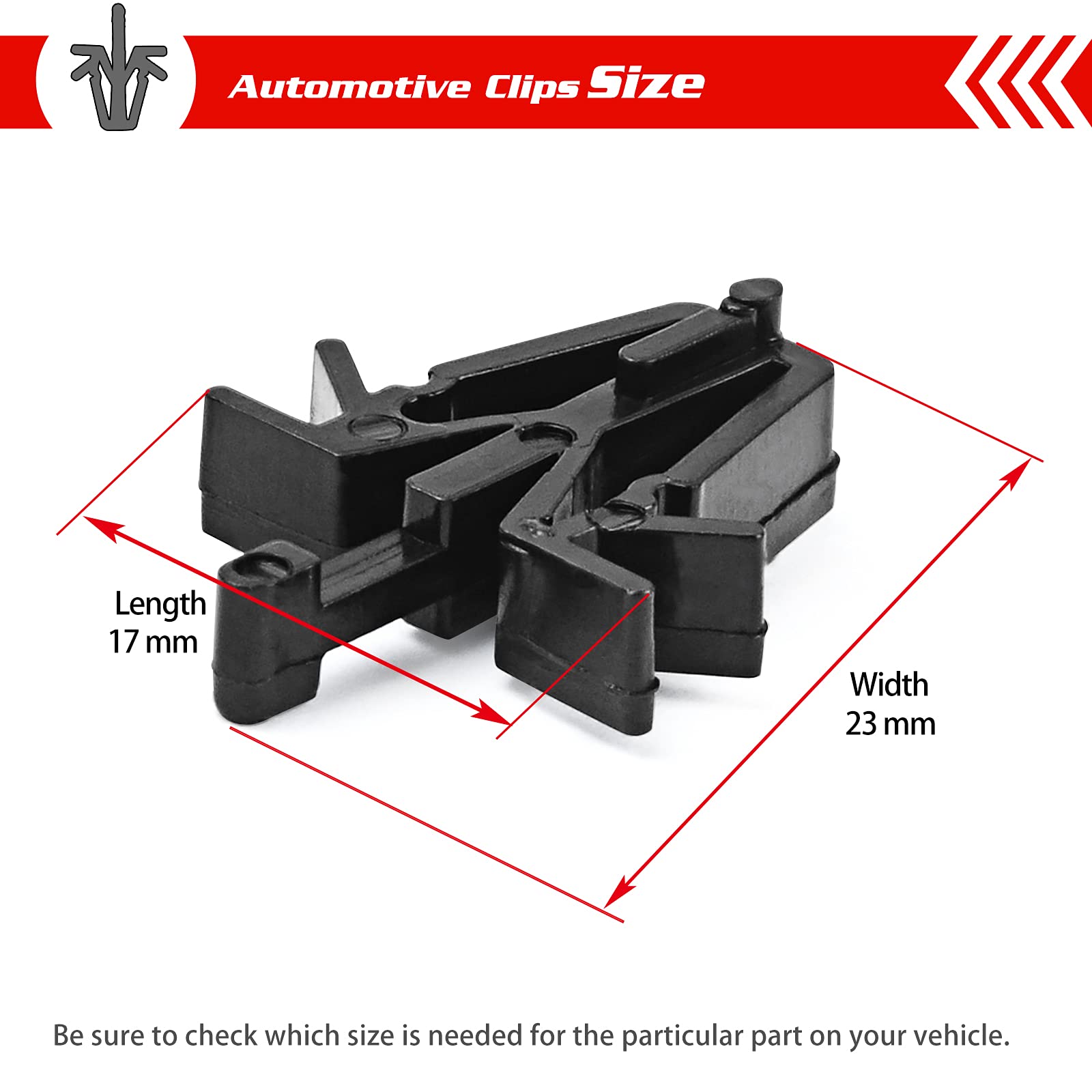 OTUAYAUTO 30PCS Grill Clips Retainer - Length 17mm Interior Trim Panel Grille Fastener Replacement for Toyota 4Runner 89-02, Pic