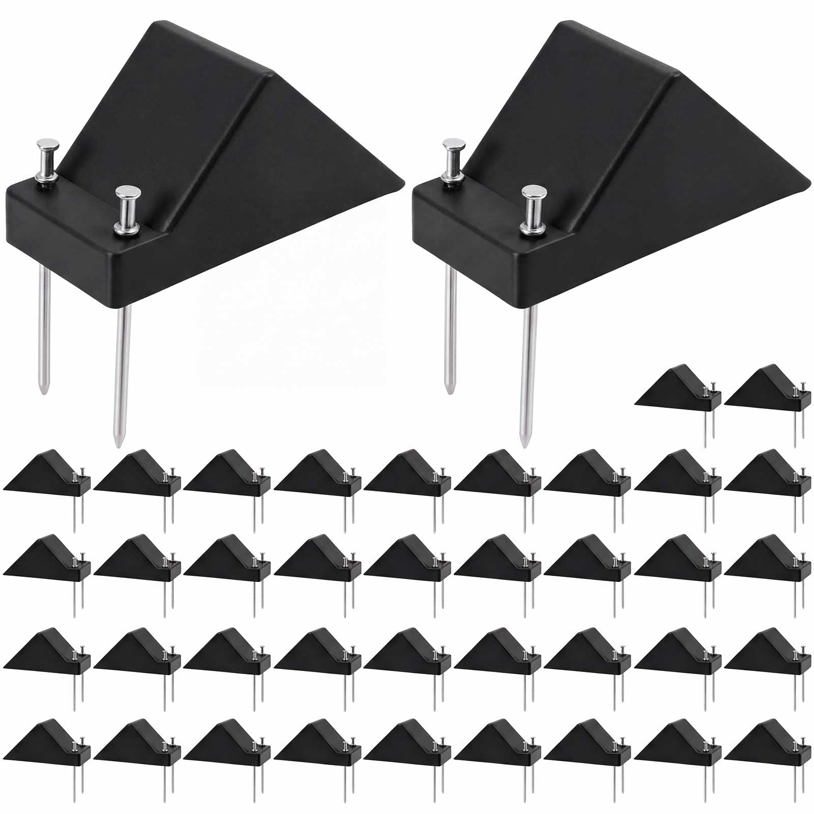 Zonon 40 Pcs 5 Inch Plastic Pipe Chocks with Nails Heavy Duty Pipe Stabilization Wedges for Pipes up to 16 Inch Durable Reusable