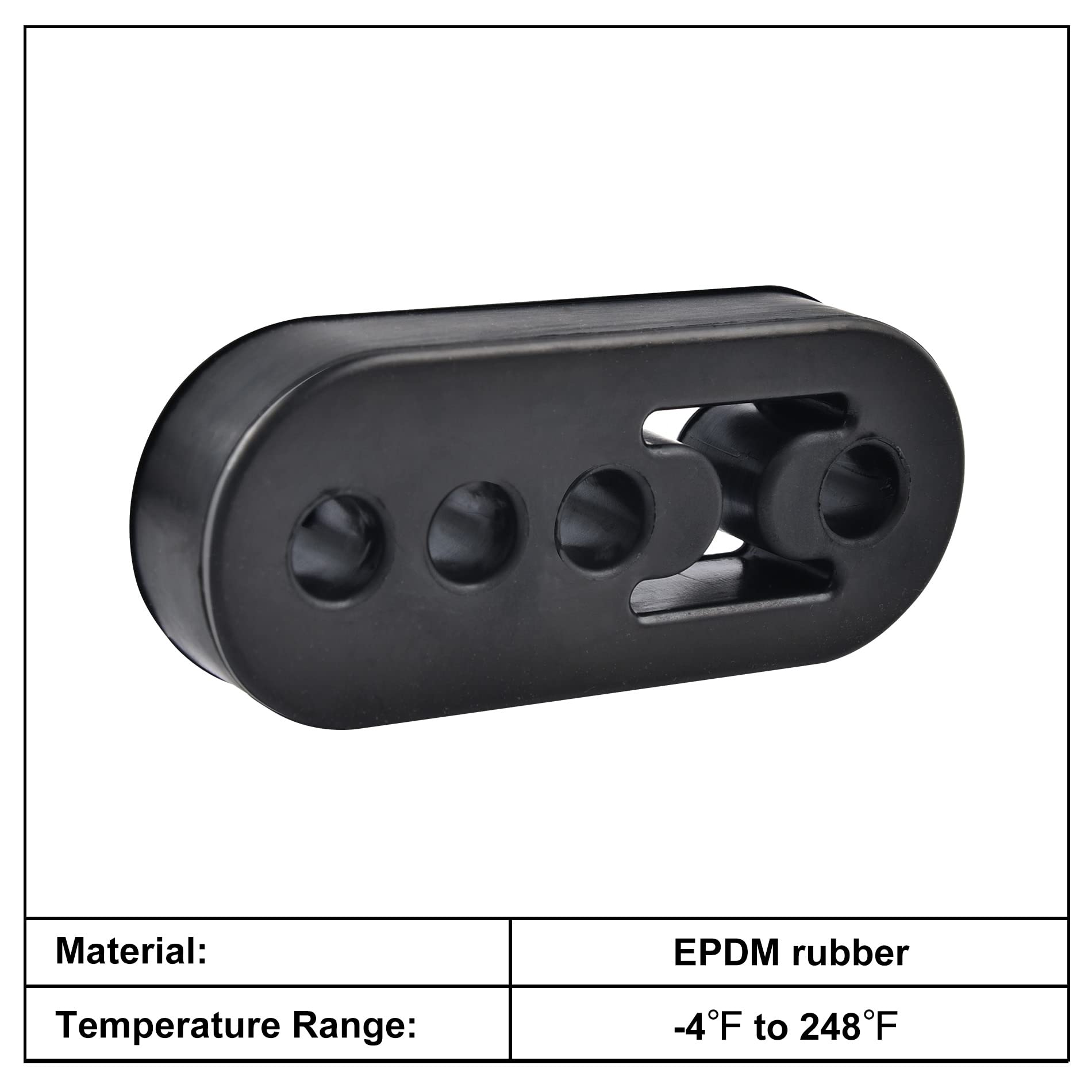 Evil Energy Exhaust Hanger Rubber Adjustable Insulator Bushing Mount 4 Holes Universal 2Pcs