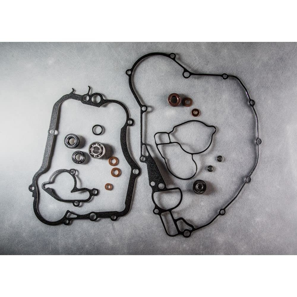 Athena Parts Water Pump Gasket Kit With Bearings For Kawasaki Kx 80, 85, 100, Black