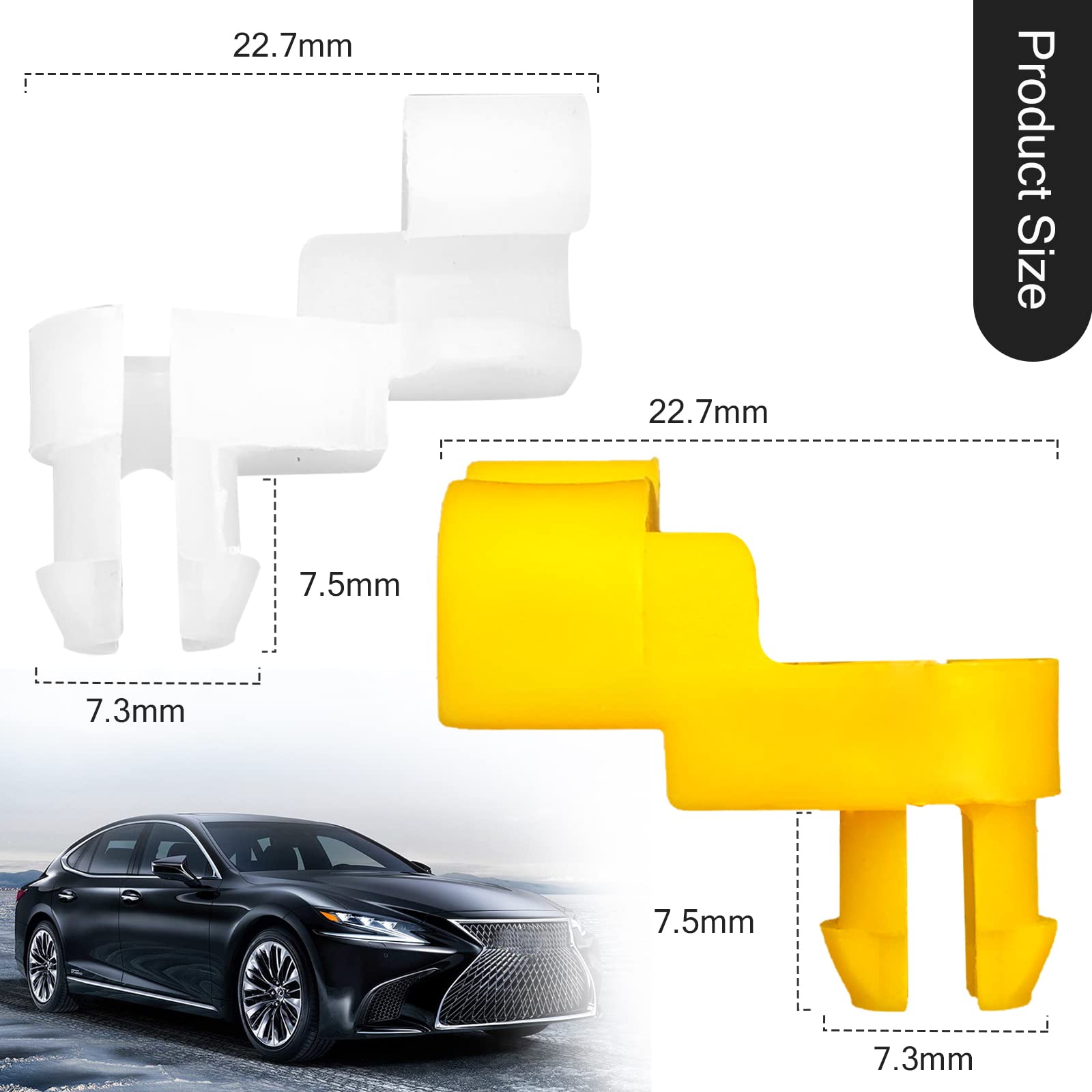 20Pcs Tailgate Handle Door Lock Rod Clips Tailgate Handle Rod Clip Replacement For Toyota Tundra Camry Corolla Echo Highlander 6