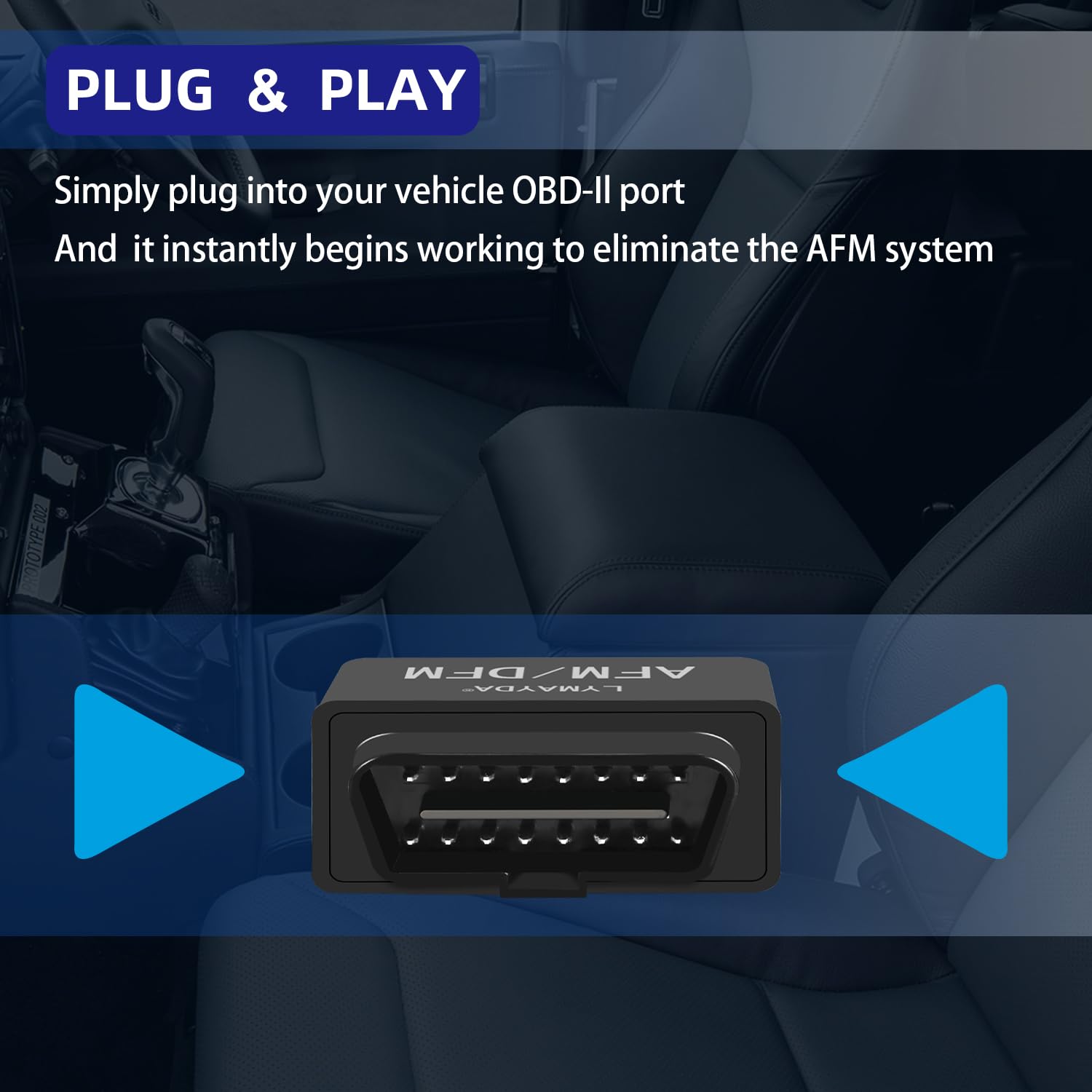 LYMAYDA AFM Disabler for V6 & V8 GM Vehicles, ABS Plastic, Black, Model V6V8-LYMAYDA, Compatible with Chevy, GMC, Cadillac