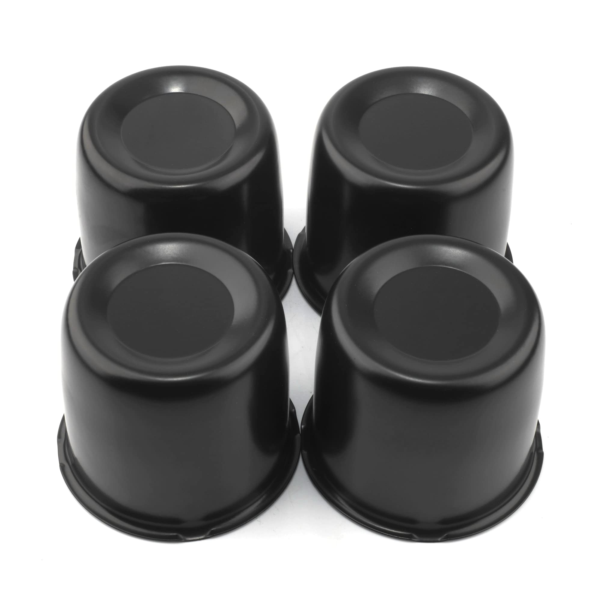 Rtrhinotuning 4Pcs 3.31 84Mm Push Through Center Caps Wheel Center Caps For Truck Trailer Wheel Rim, 3.31 Hub, 3.03 H Matt Black Hub Caps