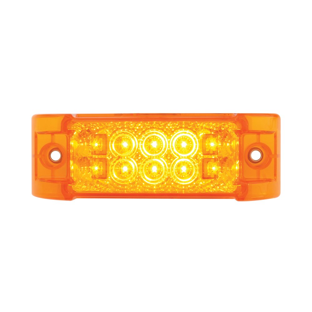Grand General 76210 Amber Rectangular Wide Angle Spyder 10-Led Marker/Clearance/Turn Light With Amber Lens
