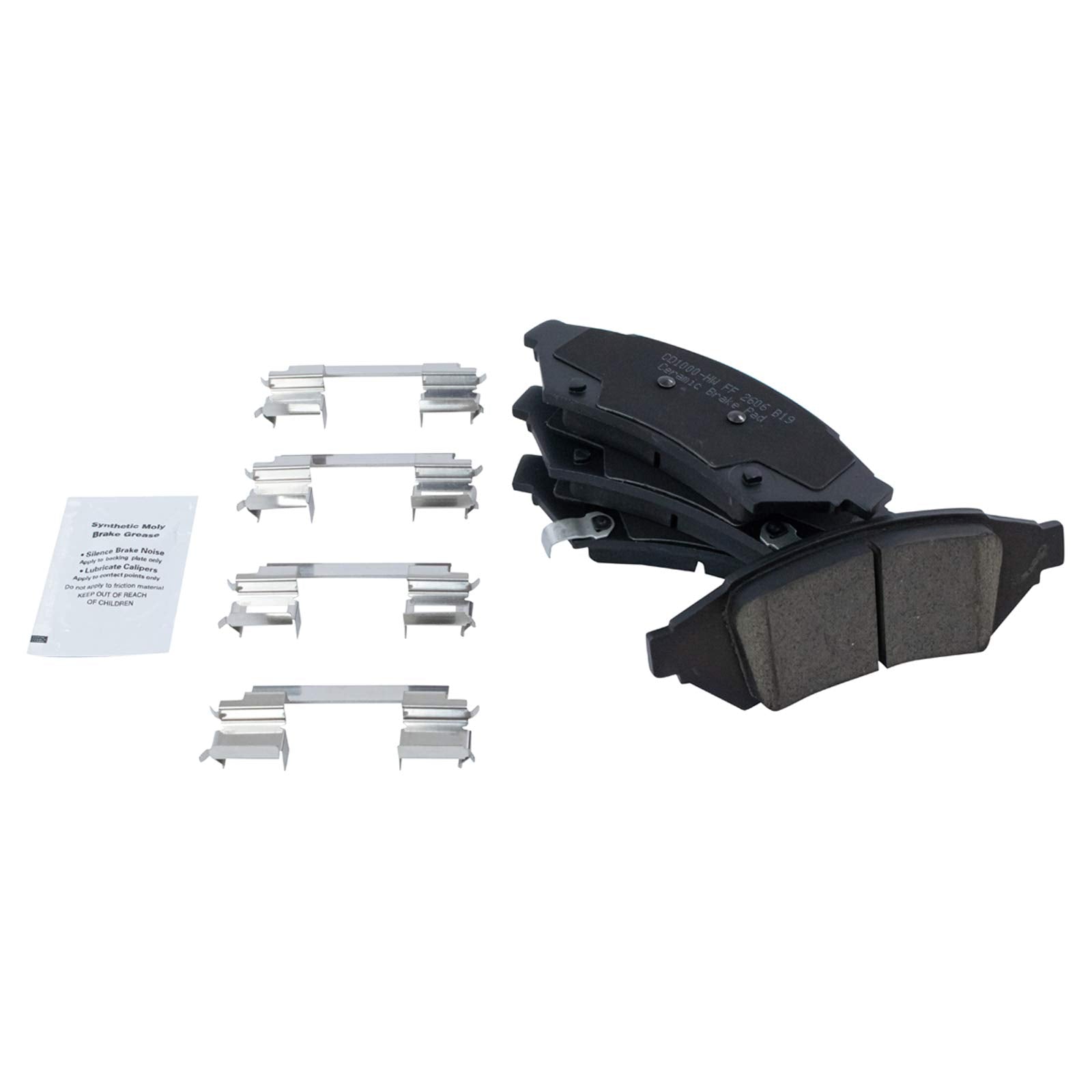 TRQ Front Brake Pads Ceramic Compatible with 2004 Pontiac Grand Prix