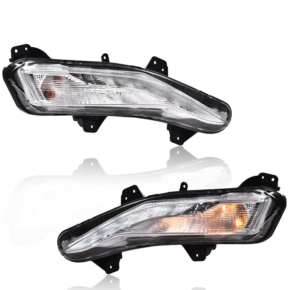 ALLGOOD LED Fog Lights w/Bulbs Driver & Passenger Side Compatible with 2019 2020 2021 2022 Chevy Malibu Bumper Turn Signal Light