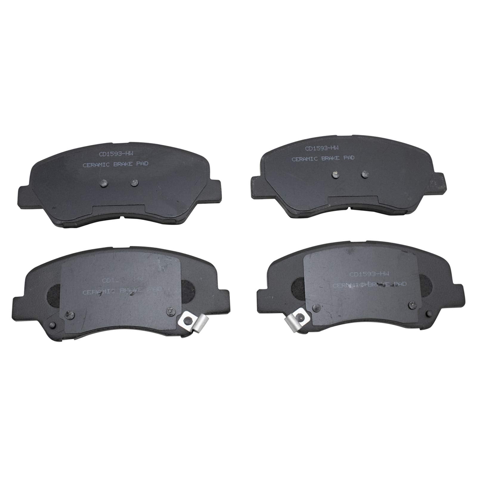 TRQ Front Brake Pads Ceramic Compatible with 2012-2017 Hyundai Accent Kia Rio