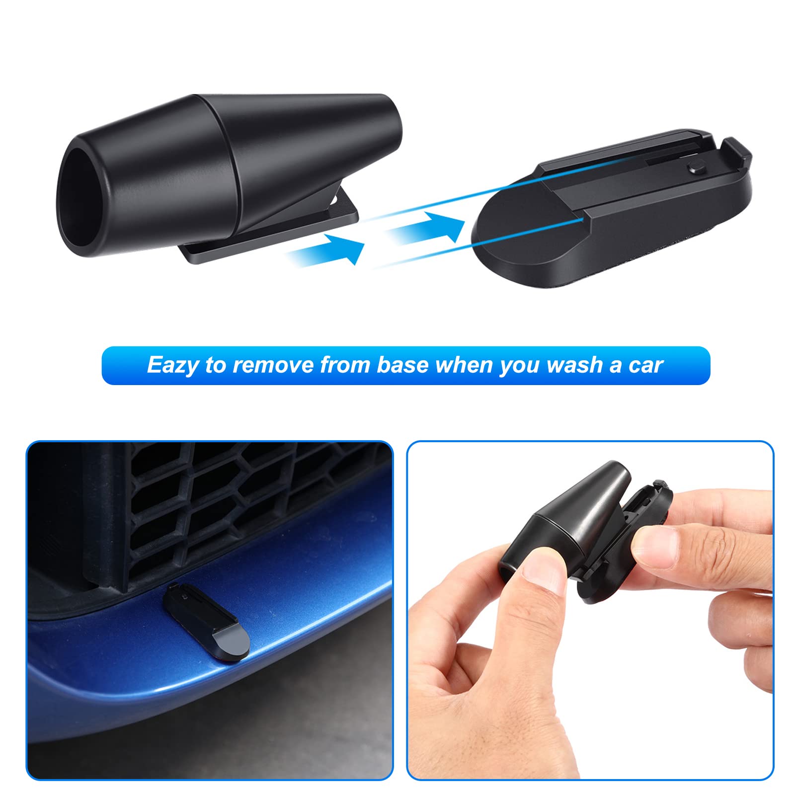 Frienda 12 Pieces Deer Whistles For Vehicles Avoids Collisions, Deer Whistles For Car, Horns For Vehicles Warning Devices With W