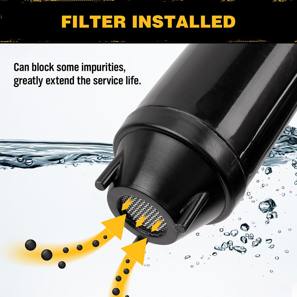 ELEAD Portable Battery Powered Pump - Electric Fuel/Water Transfer 2.4 GPM, Yellow, Model ED70017, Adjustable Flow Control
