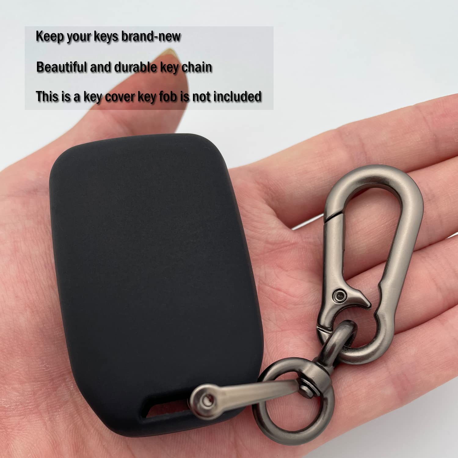 Tandrive Key Fob Cover For 2024-2017 Gmc Acadia Terrain Denali, Sierra Chevy Silverado, Silicone, Black And Blue