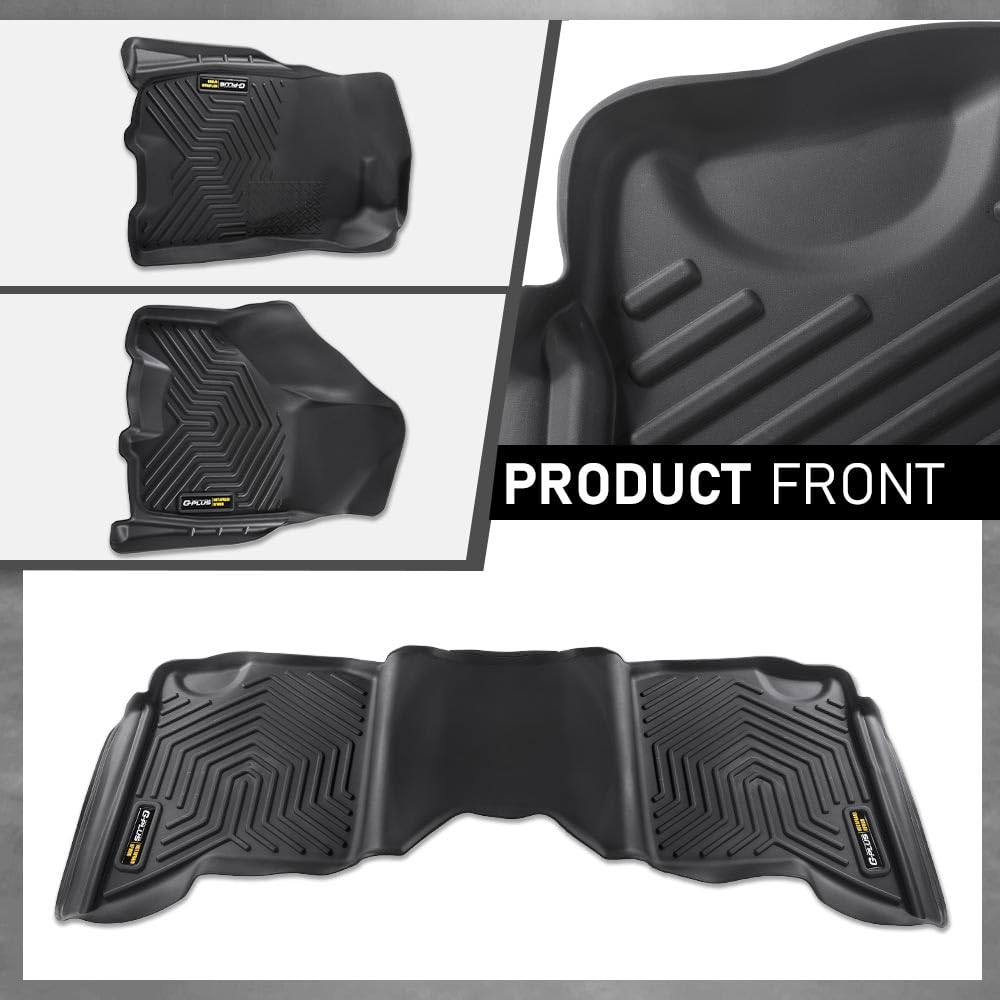 G-PLUS Floor Mats Compatible with Dodge Ram 2009-2018 Truck Crew Cab/Not Fit Quad Cab TPE All Weather Full Cover Protection 3 Pi