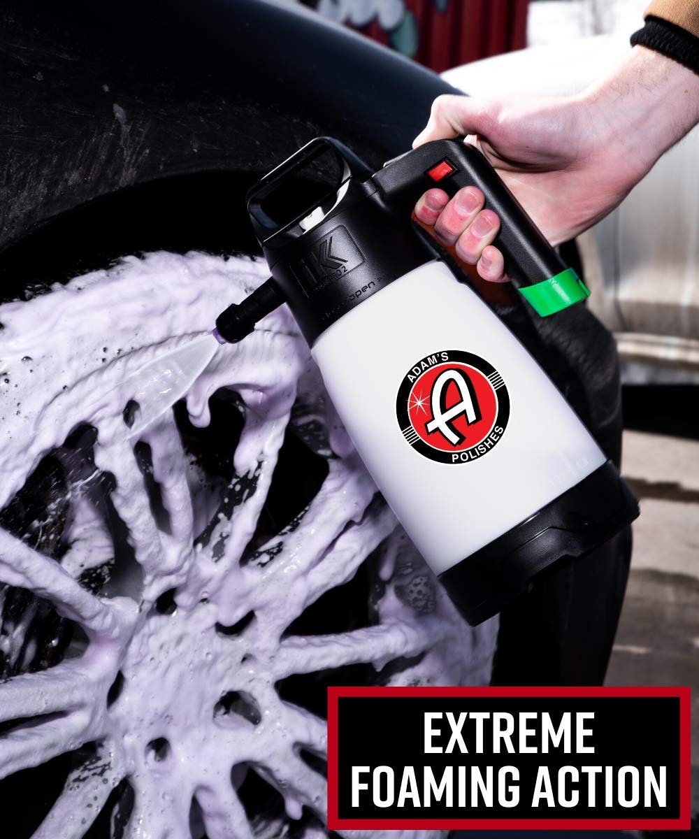 Adam'S Polishes Ik Pro 2 Foaming Pump Sprayer, Pressure Sprayer For Car Cleaning Kit Car Wash Car Detailing, Fill With Car Wash Soap Wheel Cleaner Tire Cleaner Rim, Water Sprayer Lawn Garden Weeds
