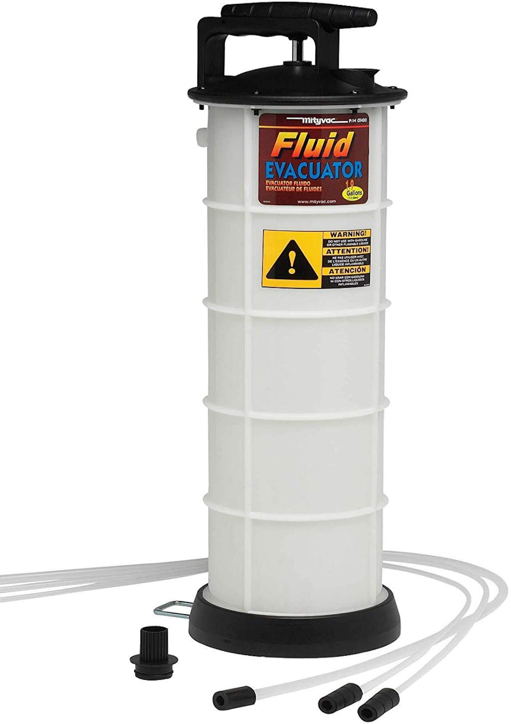 Mityvac MV7400 1.9 Gallon Automotive Fluid Evacuator Extractor Pump, Manual Operation, Chemical-Resistant Polyethylene, Automati