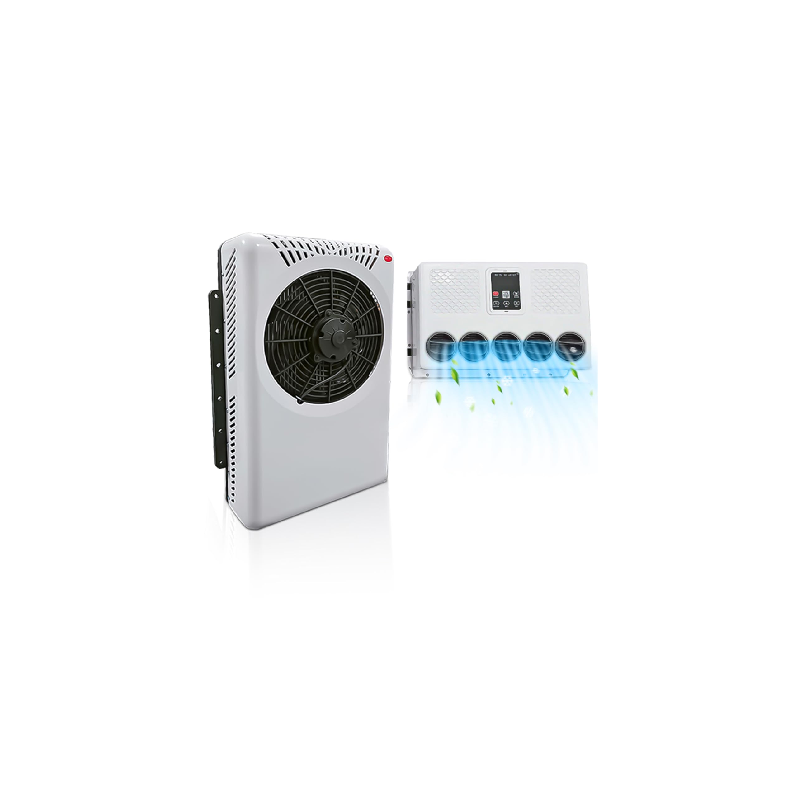 Treeligo 12V Mini Split Air Conditioner, 12000 BTU Truck DC Air Conditioner, 12 Volt Fast Cooling AC Kit for Semi Truck, Camper,