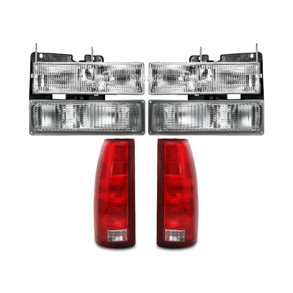 EPIC LIGHTING OE Spec-B-A Replacement Halogen Headlights Signal Lights Tail Lights Signal Lights Silver Trim Compatible with CHE