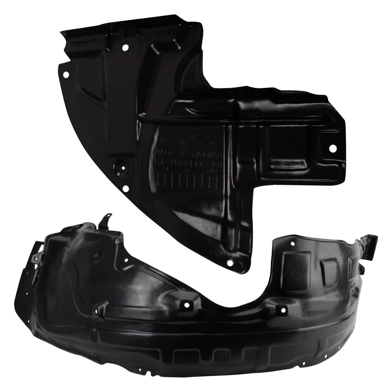 Trq Inner Fender Liner Set Compatible With 2010-2015 Mazda Cx-9 Ma1248141 Ma1248144 Ma1251114