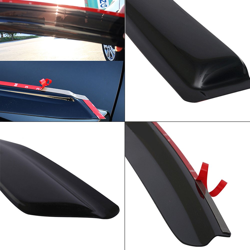 Window Visors Compatible with 2008-2020 Toyota Sequoia, Dark Smoke Car Rain Sun Window Shade Guard Visor by IKON MOTORSPORTS, 20