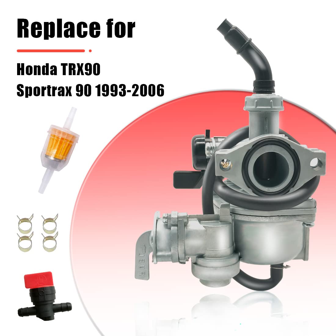 Aniro Moto TRX90 Carburetor Replacement for Honda TRX 90 EX 90EX Sportrax 1993-2006, Durable and High-Performance 16100-HP2