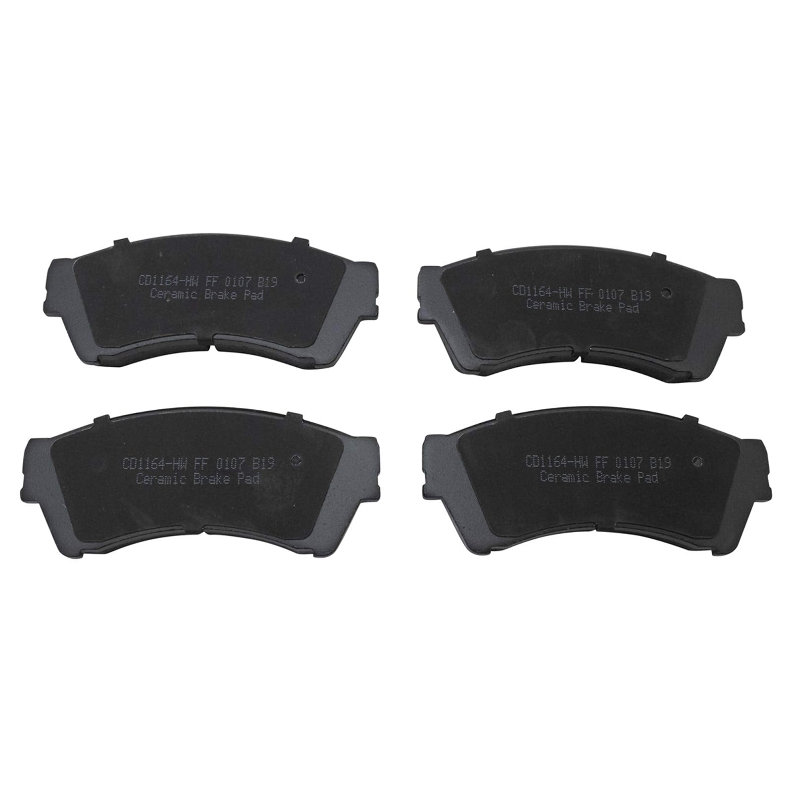 TRQ Front Brake Pads Ceramic Compatible with 2006-2012 Ford Fusion 2007-2012 Lincoln MKZ 2006 Zephyr 2006-2013 Mazda 6 2006-2011
