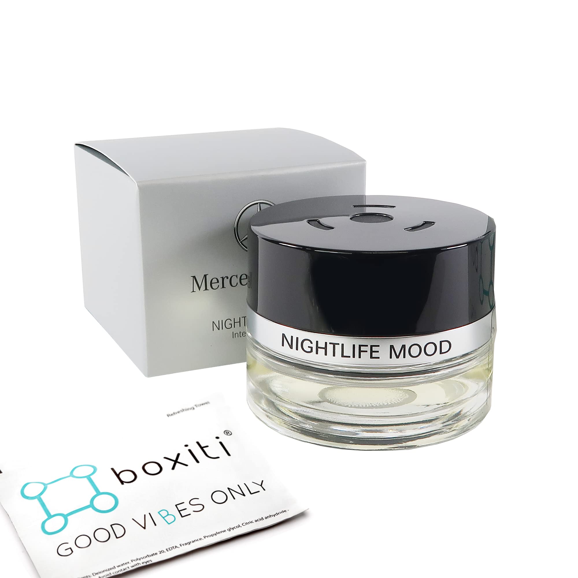 Boxiti Set - Nightlife Mood for Mercedes Benz Air Freshener System, Genuine Perfume for Mercedes, Interior Cabin Fragrance for M
