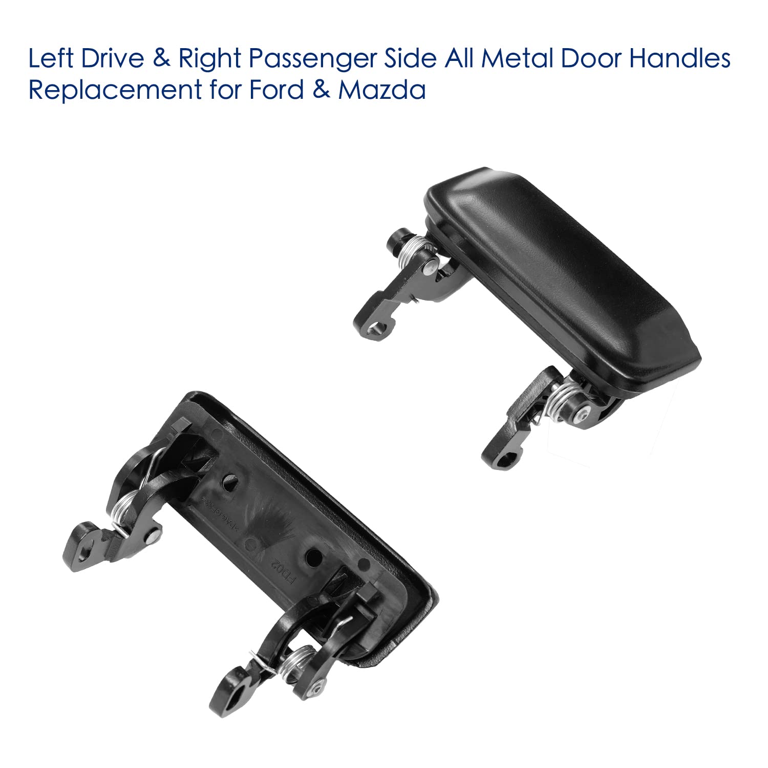 Lcyolada Pair of All Metal Exterior Door Handle for Ford Ranger 1998-2011, Mazda B2300 B3000 B4000 2001-2010,Front Driver & Righ