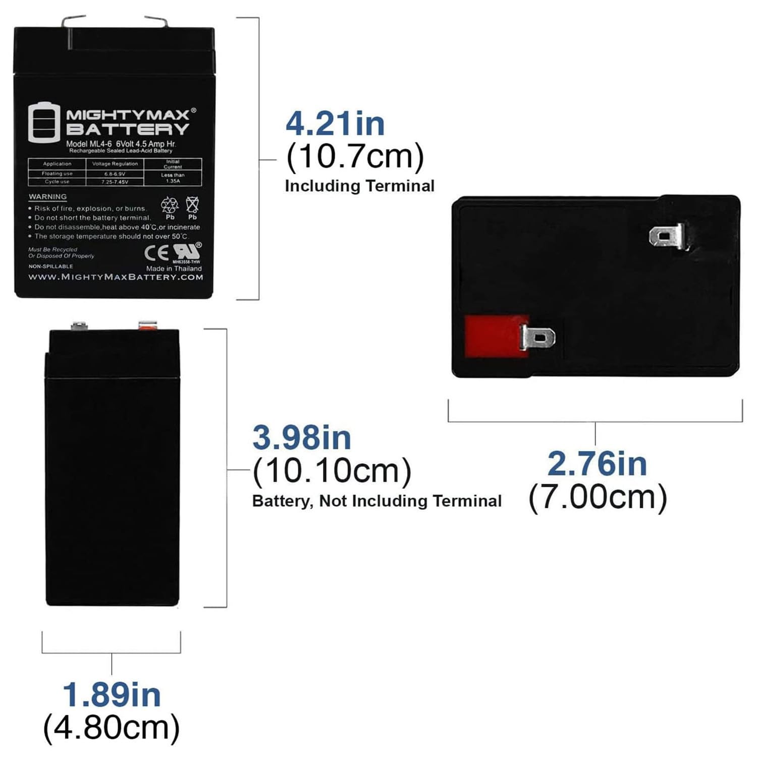 Mighty Max Battery 6V 4.5AH Battery for Best Choice Kids Ride On Motorcycle Model SKY1785