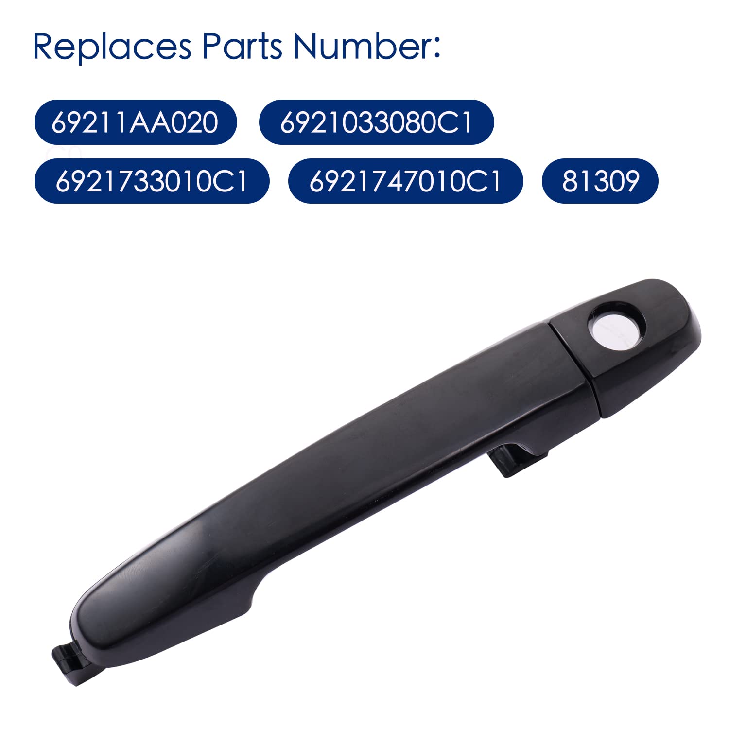 Lcyolada 81309 Front Driver Passenger Exterior Door Handle for 02-06 Toyota Camry, 01-2012 Toyota RAV4,03-13 Toyota Corolla Matr