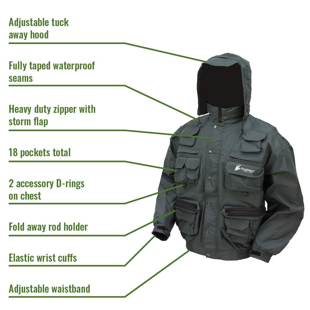 Frogg Toggs Cascades Sportsman'S Pack Jacket, Green, Size Xxx-Large