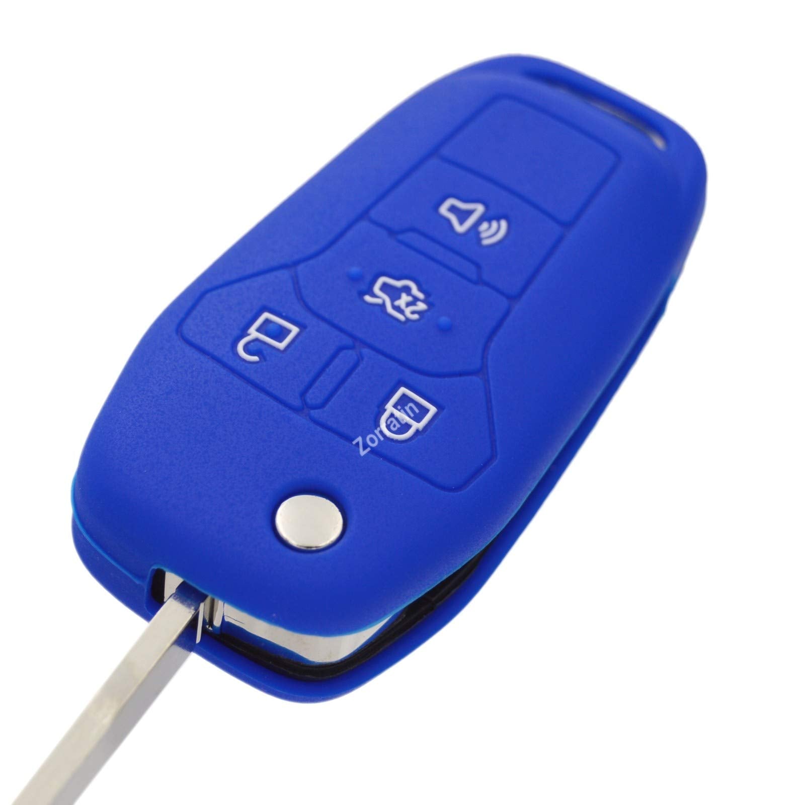 Silicone Rubber Key Fob Cover Protector for Ford Fusion Explorer (Flip Key) N5F-A08TAA 164-R7986 5924003 4 Button Remote Control