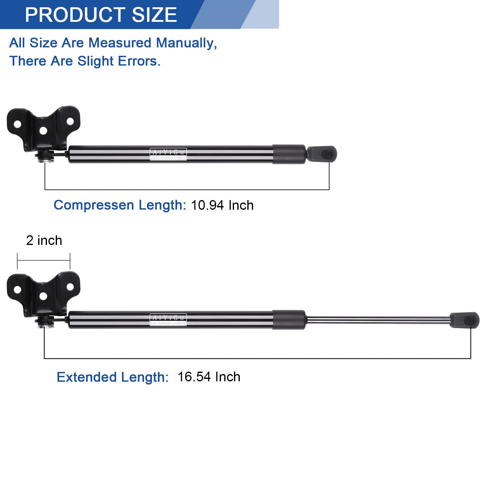 AiYiGu Front Hood Struts Shocks Lift Supports Gas Springs 4157 Compatible with Honda Accord 2003 2004 2005 2006 2007 Replacement