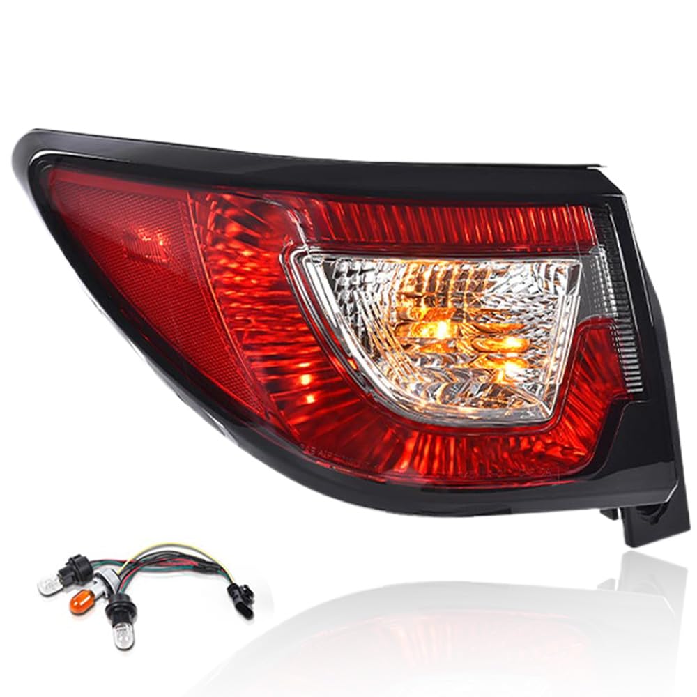 DOTCOM Tail Light Rear Tail Brake Lamp Compatible with Chevy Traverse 2013 2014 2015 2016 2017 w/Bulbs Luces Traseras Faros Tras