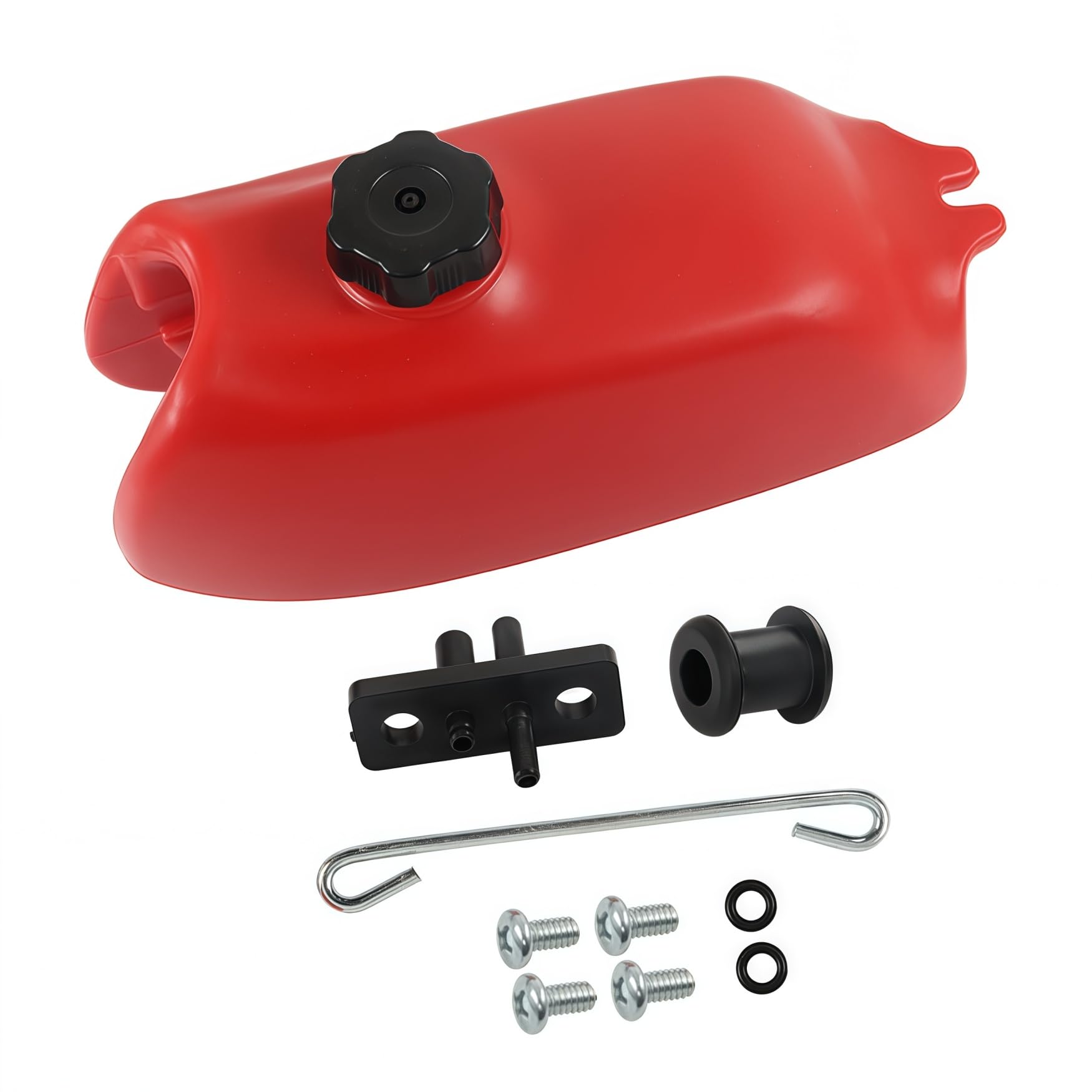 WFLNHB FT49070 Fuel Tank Replacement for Honda ATC70 1978-1985, ATC70K 1972-1974 Red Plastic 123-6-9075