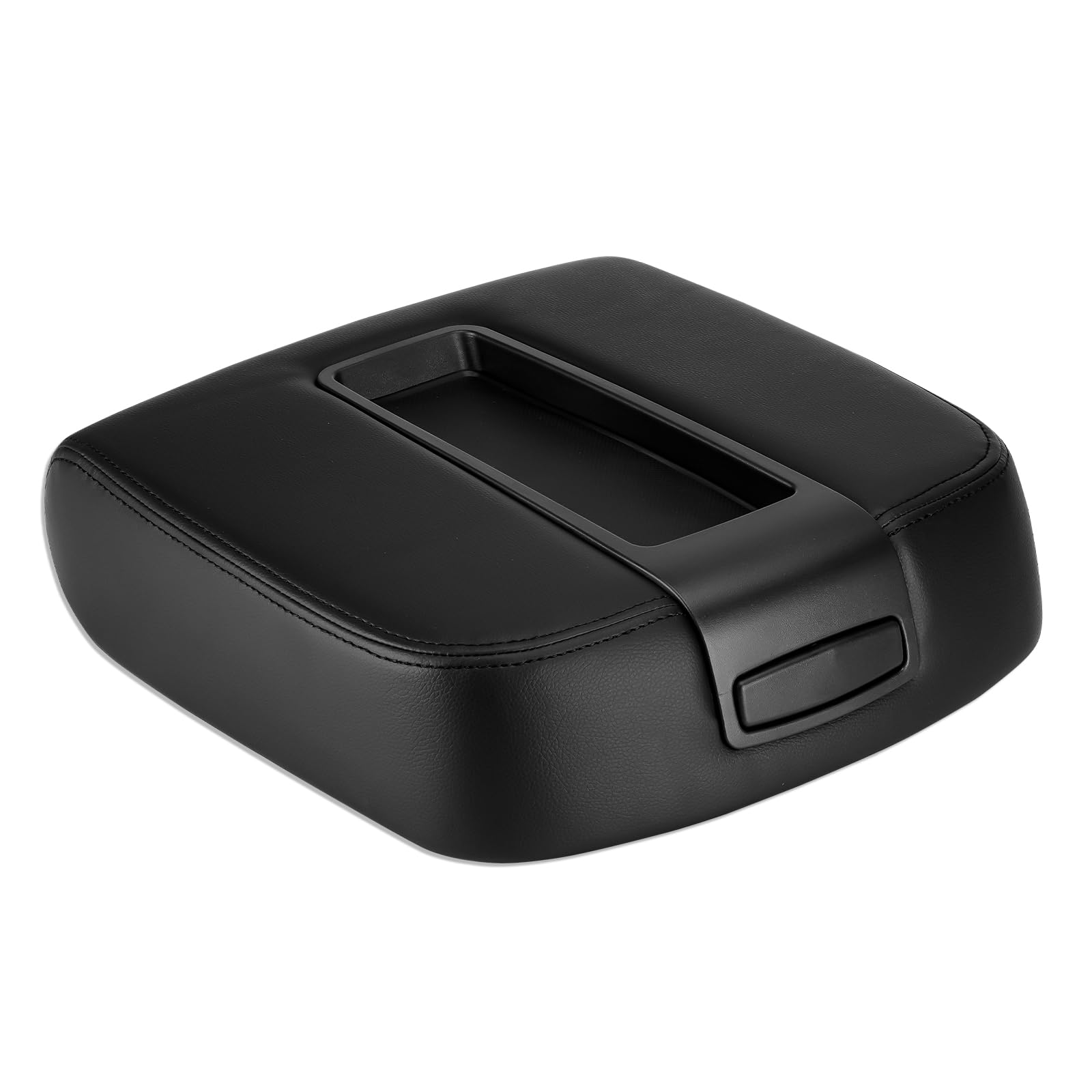 ILONPA Black Center Console Armrest Lid Box Cover Fits for 2007-2014 Chevy Silverado Avalanche Tahoe Suburban, GMC Sierra Yukon 